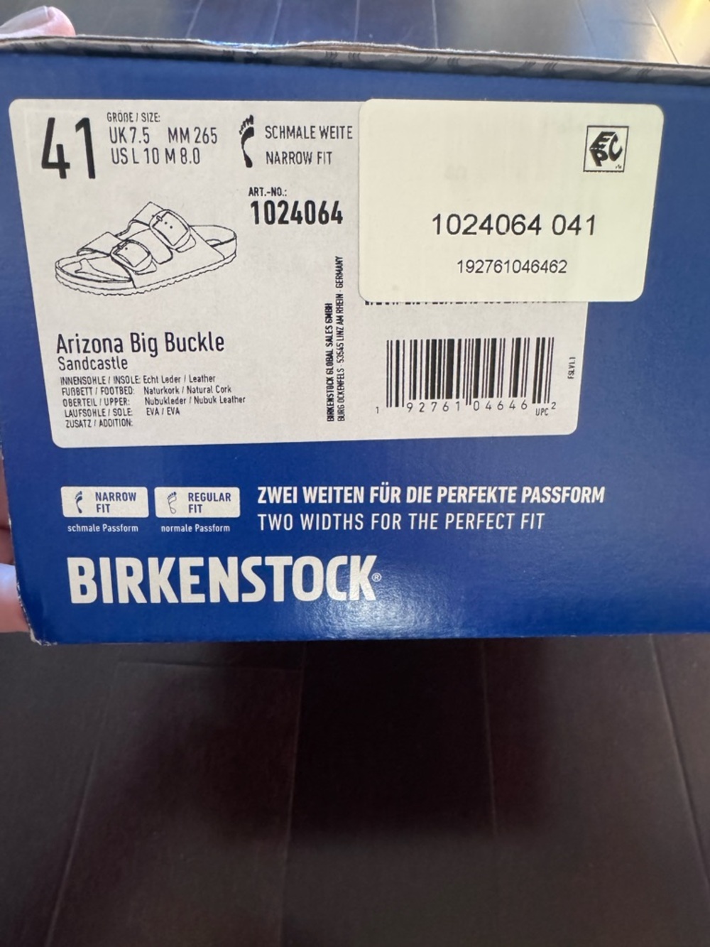 Birkenstock Arizona Big Buckle Sandcastle Box - Blue Label